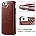Hoofur iPhone SE 2022 Case, iPhone SE 2020 Case, Slim Fit Premium Leather iPhone 7 Wallet Cases Card Slots Shockproof Folio Flip Protective Defender Shell for Apple iPhone 7/8 / SE 2022 (Brown)