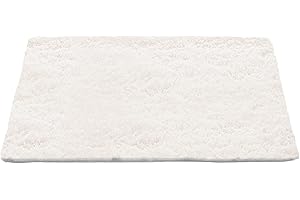 TTLOJ Rectangle Rug for Play Tent, Decorative Area Rug, Fluffy Soft Mat Pad for Kids Room Playhouse Nursery Room, Children Room Decor Dormitory Velvet 50.5" Lx38.5 W White