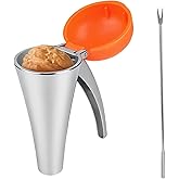 Nut Cracker,Effortlessly Cracks Large to Medium Nuts, Heavy Duty Nut Cracker tool with Splash-Proof Brown Lid, Long Ergonomic Leverage & Spring Return walnut pecan cracker