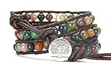Carolyn Jane's Jewelry Tree of Life Bracelet Fancy Jasper Beaded Wrap