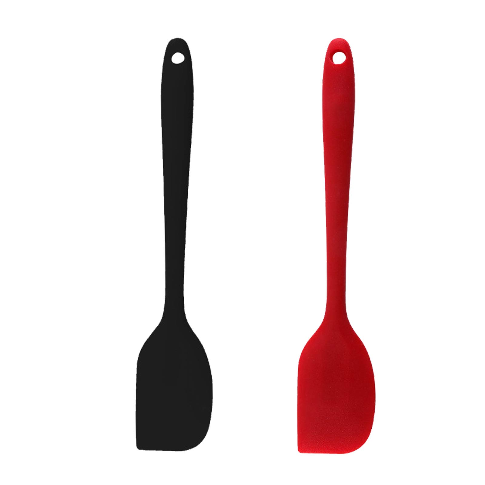 Zngou 2PCS Large Heat Resistant Silicone Spatula Set - 28Cm Seamless Rubber Non-Stick Cooking Utensil for Kitchen Baking, Mixing, Cake, Cream and Butter - BPA Free