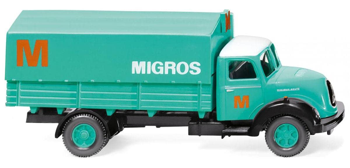 Wiking 042602 Magirus Sirius Flatbed Lorry Migros