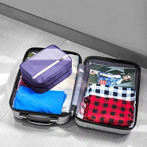 6.8L Hanging Toiletry Bag for Women, Toiletry Bag Organizer with 4 Compartments, Cosmetic Bag for Girls, Foldable Bathroom Kit, Portable and Waterproof Compact Travel Bag.(Purple) 7 6.8L Hanging Toiletry Bag for Women, Toiletry Bag Organizer with 4 Compartments, Cosmetic Bag for Girls, Foldable Bathroom Kit, Portable and Waterproof Compact Travel Bag.(Purple)