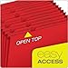 Globe-Weis/Pendaflex Colored Expansion File, Open Top, 21 Pockets, A to Z Tabs, Letter Size, Red (17A-RED)
