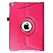 Fintie Case for iPad 9.7 2018 2017 / iPad Air 2 / iPad Air - 360 Degree Rotating Protective Stand Cover with Auto Sleep Wake for iPad 9.7 inch (6th Gen, 5th Gen) / iPad Air 2 / iPad Air, Magenta
