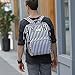 Hafmall Diaper Bag Backpack Waterproof Multi-Function Travel Bags, Large Capacity and Durable Backpack with Stroller Straps (Black & White Stripes)