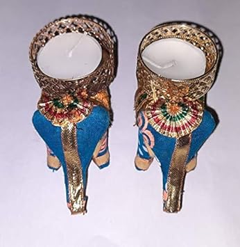 M A Traders Elephant Diya for Navratri, Diwali & All Festival Pooja Home Decor with Wax Set of 1