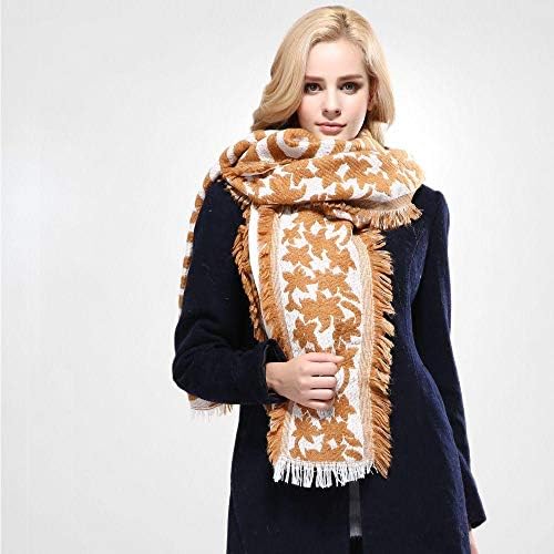Scarfs Yellow Women'S Cozy Tartan Blanket Scarf Wrap Shawl Neck Stole Warm Soft Cotton Scarves Woman