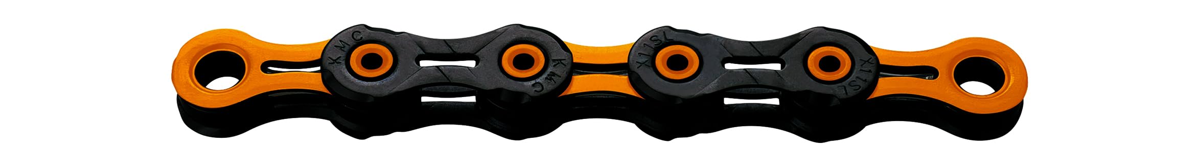 KMC Unisex's Black/Orange DLC 11 Chain, 1/2” x 11/128”