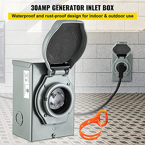 VEVOR Generator Inlet Box, 30amp Power Box, L1430P Power Inlet Box, 4