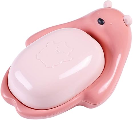 Amazon 石けん皿 石鹸置き 蓋付き 水切り 浮かれる 石けんケース ソープトレー ソープディッシュ かわいい クマ バス用品 浴室 収納 お祝い ギフト ピンク ソープディッシュ ホーム キッチン オンライン通販
