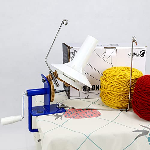 thumbnail image 2 of LAMXD Jumbo Metal Yarn Winder Hand Operated - 10 Ounce Capacity With Thread Cutter Scissors For Knitting & Crochet 2 of 9