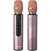YONVO Bluetooth Karaoke Microphone Loud Wireless Portable Handheld Singing Mic for Adults Home Party (Rose Gold)