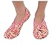 Snoozies Women's Lightweight Floral Plush Slipper Socks - Womens Slippers - Forget Me Nots - Large
