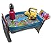 Kids Travel Activity & Snack Tray by On The Go Families- Heavy Duty Side Walls, Solid Lap Desk with Large Pockets for Storage - Portable, Waterproof & Machine Washable - Keep Toddlers Happy in the Car
