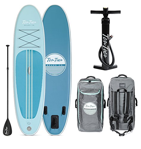 Ten Toes SUP Emporium Ten Toes Weekender Inflatable Stand Up Paddle Board Bundle, Medium/10', Marine