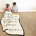 Luxuriously Soft Scripture Throw Baby Blanket | Jeremiah 29:11 | 30x40 inches (Brown)