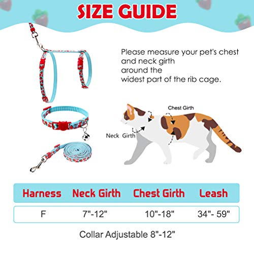 PAWCHIE Cat Harness and Leash Set Escape Proof Adjustable HShaped