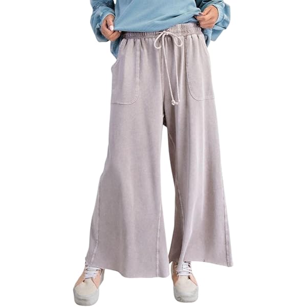 Easel Let's Chill Comfy Wide Leg Pants (US, Alpha, Small, Regular