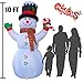 SEASONBLOW 10 Ft Inflatable Christmas Snowman with Candy Decoration for Yard Lawn Garden Home Party Indoor Outdoor