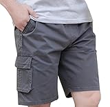 Men's Casual Loose Fit Cargo Short Drawstring
