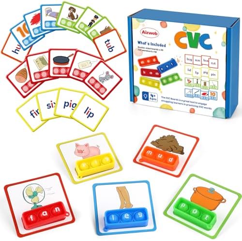 Aizweb Sentence Building Kit - CVC Word Builder Phonics Games For Kids Learning