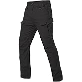 MANSDOUR Men's Cotton Hiking Tactical Pants Lightweight Stretch Military Combat Cargo Work Pants