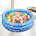 Inflatable 3 Ring Circles Swimming Pool with 6 Pack Soft Play Toys,Inflatable Round Swimming Ball Pit For 1-2 Year Old Babies Toddlers Outdoor Indoor Activities Garden Parties