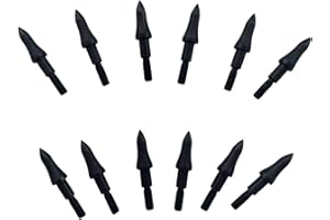 Ykyjch 12pcs High Precision Field Points, Crossbow Arrow Tips for Bow and Arrow Target Practice, Screw-in Bullet Points for 5/16 Inch Arrows, Hunting Archery Target & Accessorie
