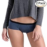 Comfortable Club Women's Modal Cheeky Briefs Hipster Panties Underwear (X-Large, Slate Gray)