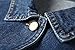 Loose Women Blue Washed Pocket Button Boyfriend Denim Jacket Coat