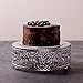 Amalfi Decor Cake Stand Plateau Riser Set of 3 Pack, Dessert Cupcake Pastry Candy Display Plate for Wedding Event Birthday Party, Round Metal Pedestal Holder with Crystal Gems, Silver