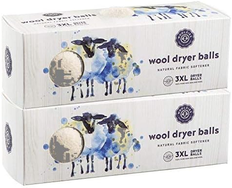 Woolzies- Wool Dryer Balls, Natural Fabric Softener, 2 Pack