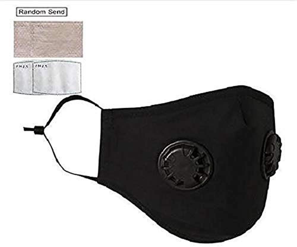 Lazinem Adult Cloth With Filters 2 Breathing Valve Dustproof PM 2.5 Protective Mask Personal Care Products
