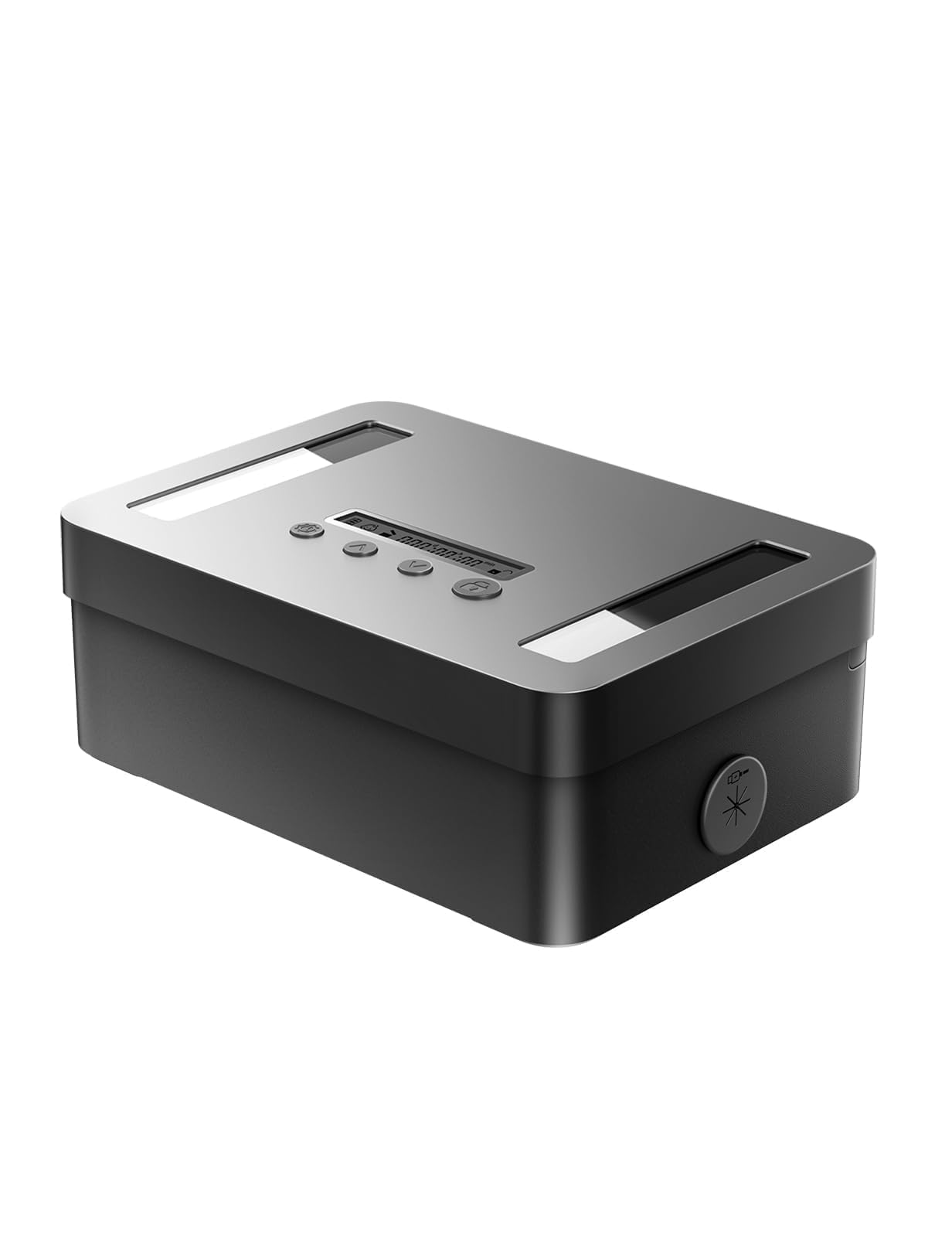 STARSIKI Metal Time Lock Storage Box, Phone Timed Locked Box with Timer, Electronic Locking Container, USB C Charge, Audio Prompt, Self-Discipline Gift Time Safe to 365 Days for Cellphone/Medication