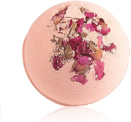 Pack of 1 Fun Handmade Bath Bombs Gender Neutral with Organic Essential Oils Moisturize Dry Skin Elegant Gifts for Family Friends Women Girls Teens Kids(Rose Well)