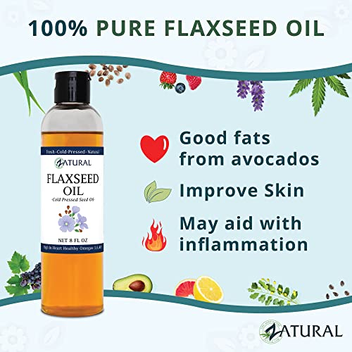 Zatural Flaxseed Oil 100 Pure Flax Seed Oil 0 Additives 0