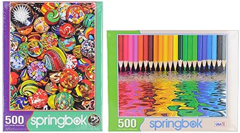 Springbok Puzzles - Marble Madness &amp; Pencil Pushers Bundle (2 Pack)