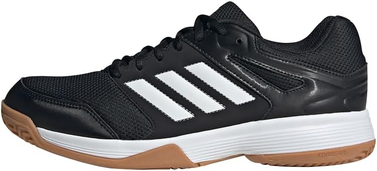 adidas Speedcourt Indoor Shoes Core Black Cloud White Gum 9 UK