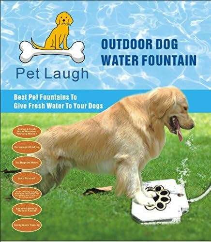 UPDATED VERSION Dog Water Fountain Pet Laugh Automatic Dog Waterer Step-on Outdoor Fresh Cold Drinking Water for Dogs, UPDATED VERSION NO LEAKAGE AT ALL by Pet Laugh