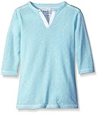 Scout + Ro Girls' Three-Quarter Sleeve Printed Split-Neck Tunic