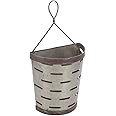 Hobby Lobby Galvanized Metal Slotted Vented Tin Olive Bucket Wall Pocket with Hanger Works For Plants