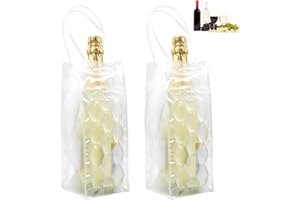 HI FINE CARE Wine Cooler Bag, Ice Bag for Wine Beer Bottle (2 Pack) Instant Cooling and Keeps Your Drink Cold Keep Cool and Chill Champagne Wine