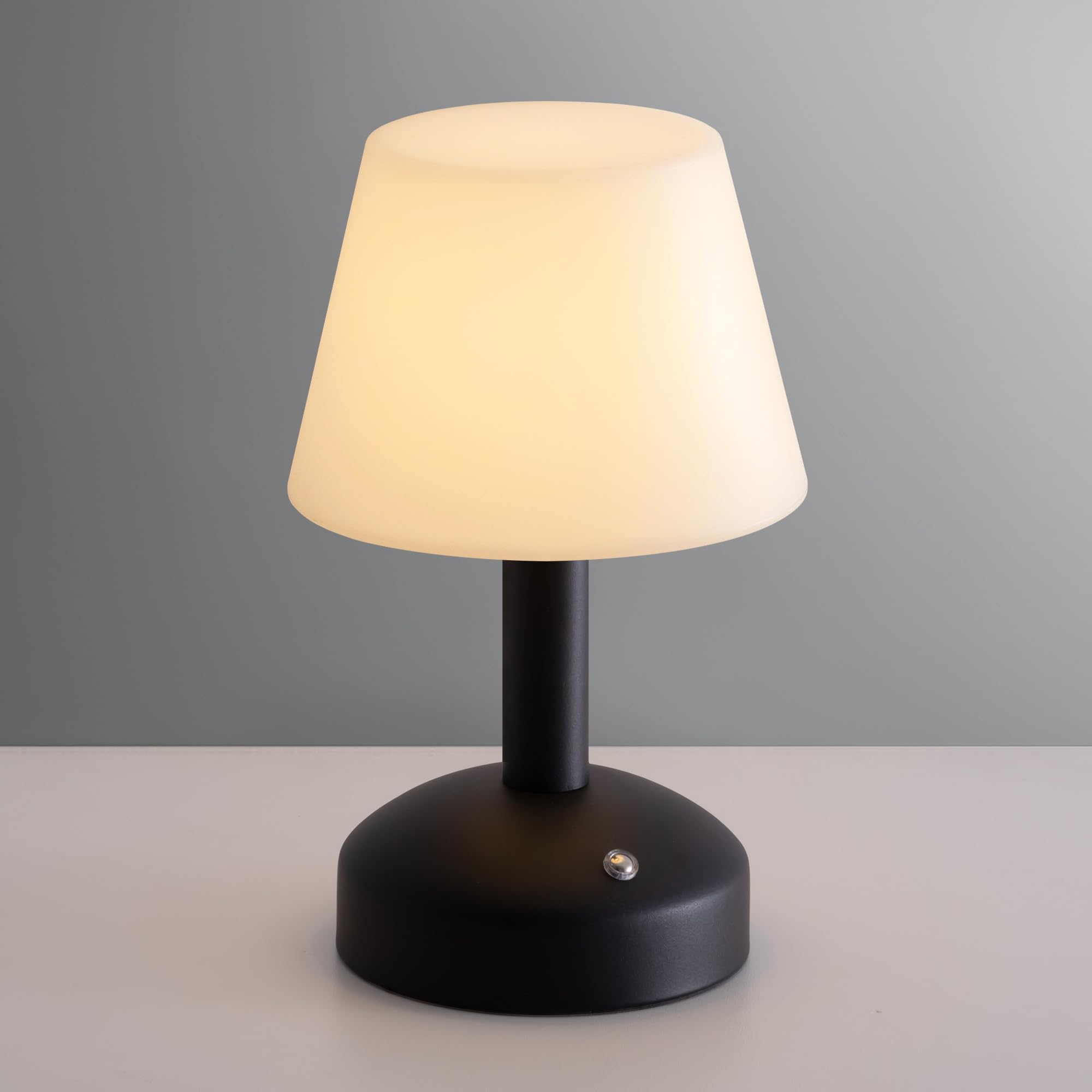 Photo 1 of KDG Modern Cordless Small Table Lamps, Portable LED Dimmable Desk Lamp, 5000mAh Rechargeable Battery Operated Lighting for Restaurant/Bedroom/Bedside/Bar/Outdoor/Camping/Night Light(Black)