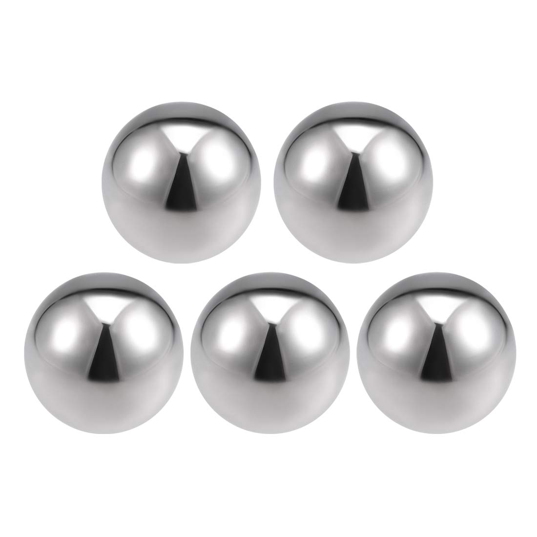 sourcing map 50mm(1.97") Dia 304 Stainless Steel Hollow Ball for Home Garden Decoration 5pcs