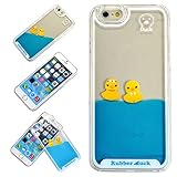 Yoption Liquid Case for iPhone 6 6s 4.7,Clear Cute Creative Design Liquid Floating Rubber Duck Hard Case Cover for iPhone 6 6s 4.7(Ducks With Tie)