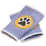 Ah Goo Baby Kneekers Baby Knee Pads for Crawling, Unisex, Paws Periwinkle Pattern, For Lean Legs
