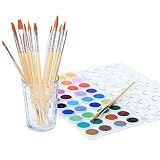 Watercolor Artist Set, 36 Colors, Includes a Variety of 12 Quality Brushes, Everything You Need to Get Started! Brushes Works Great for Watercolor and Acrylic (Watercolor Pan)