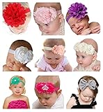 Baby Girl's Headbands Chiffon Flower QandSweet Hair Accessories for Newborn Toddler and Kids