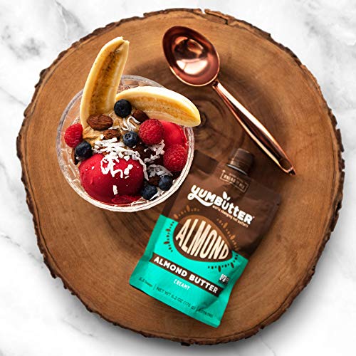 Creamy Almond Butter by Yumbutter, Gluten Free, Vegan, Non GMO, 6.2oz Pouch